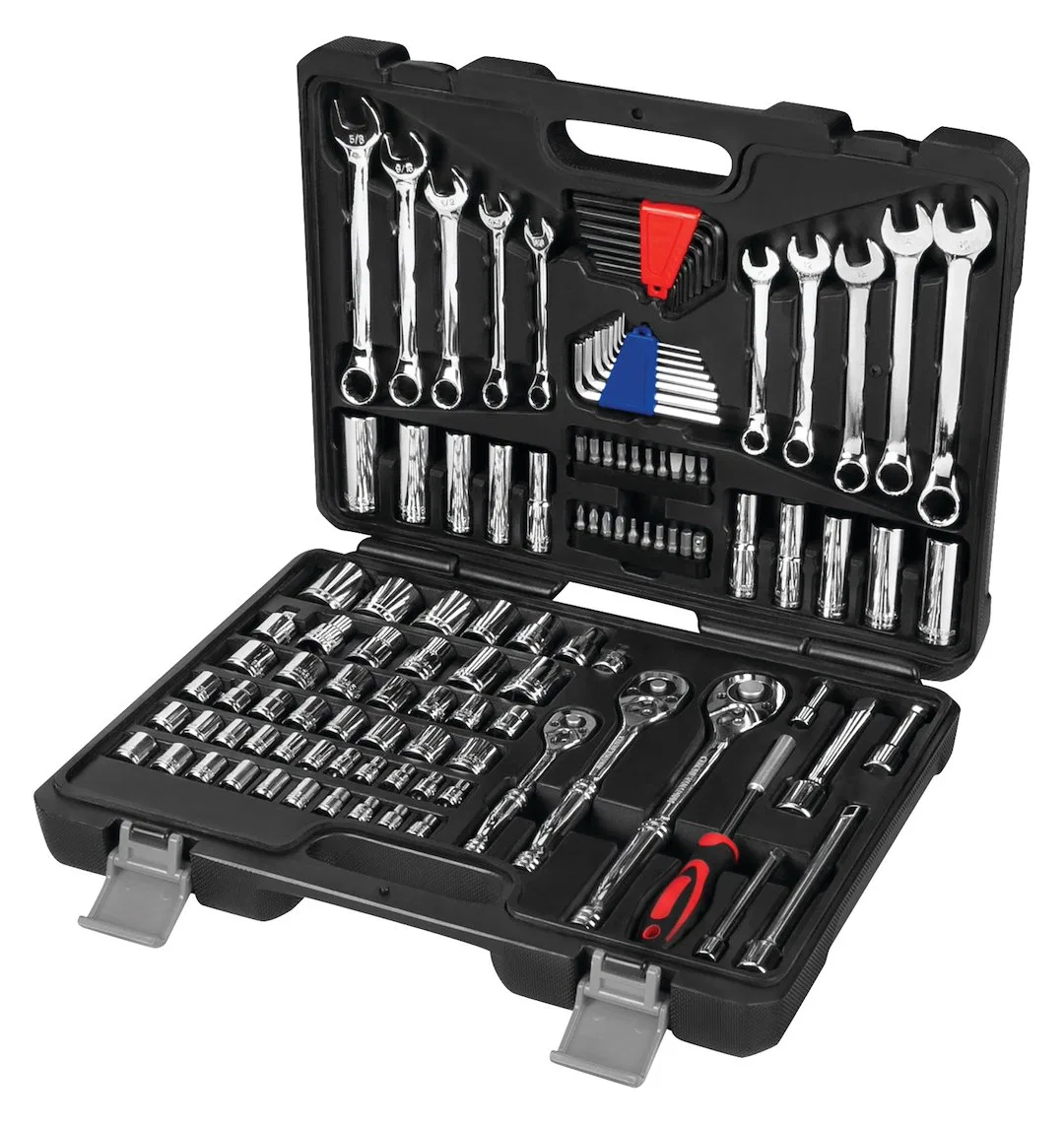W30504 – PERFORM TOOL Tool Set, For Mechanic Work 114 Piece Set With Standard And Deep Wall Sockets/ Combination Wren...